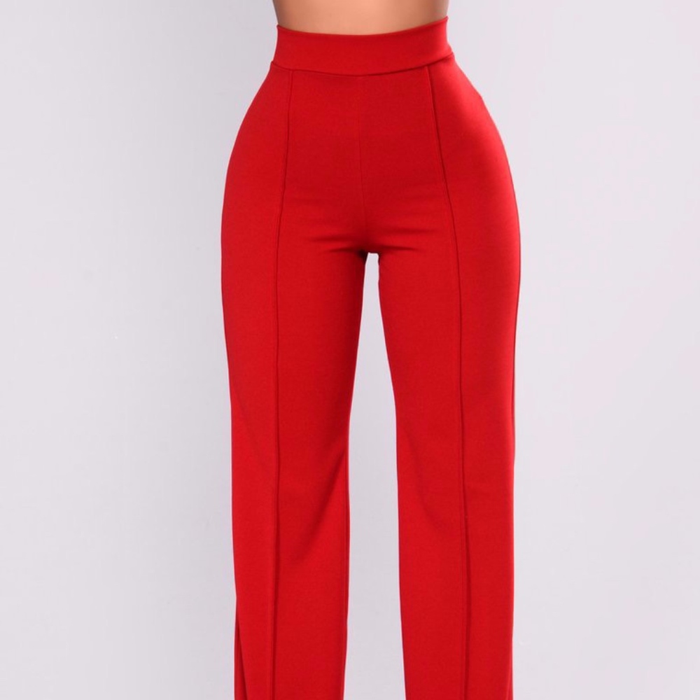 FASHION NOVA - Victoria High Waist Ruby Dress Pant
